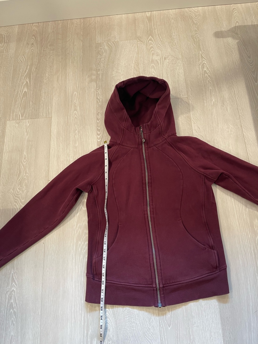 Lululemon Scuba Hoodie IV Garnet Maroon Burgundy size 10 - Picture 8 of 13